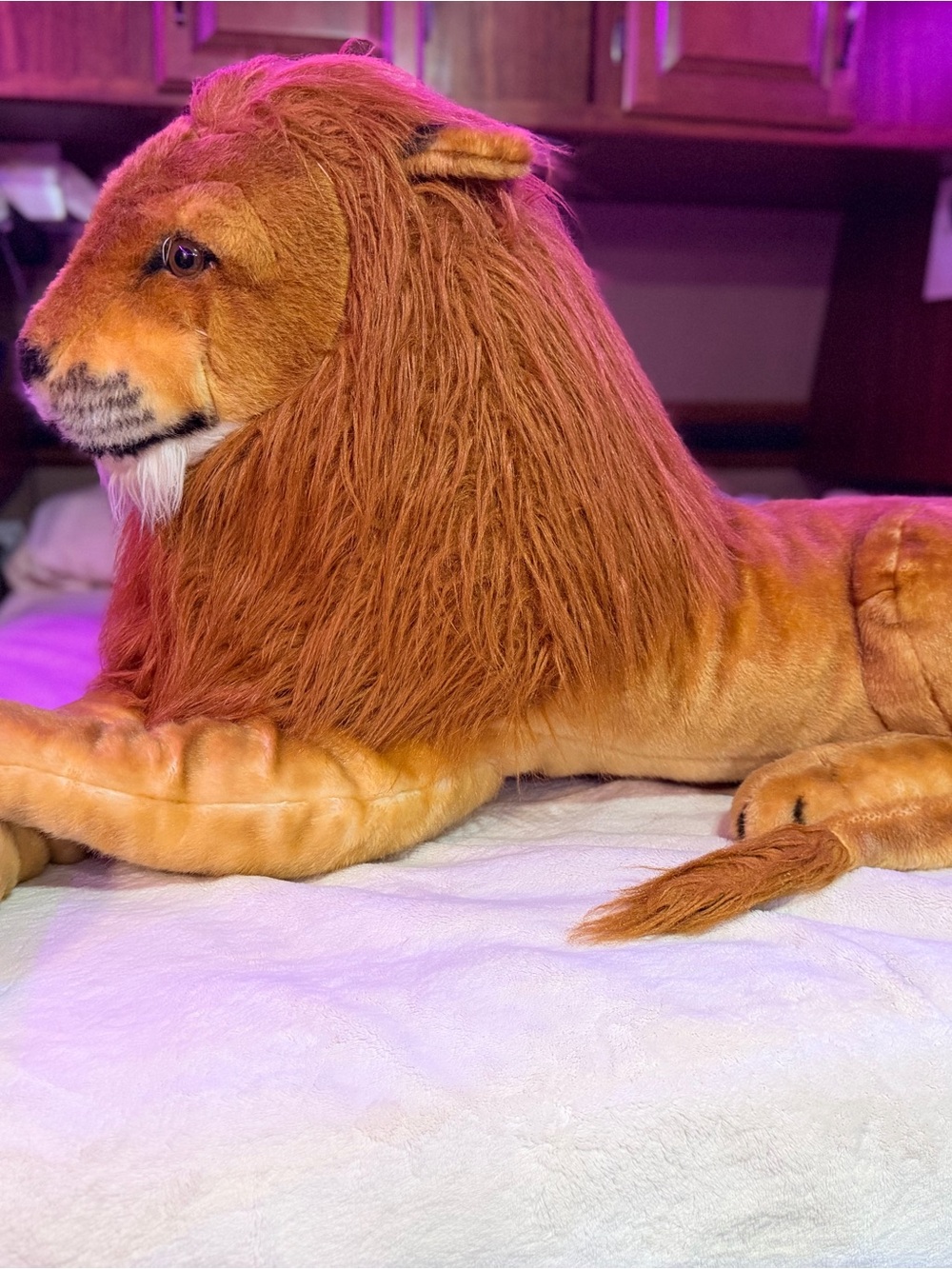 Melissa & Doug Plush Lion Toy - Brown and Cream Mane human size 4ft. - Picture 10 of 16